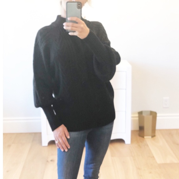 DENVER Black Cable Knit Loose Fit Sweater - Picture 2 of 9